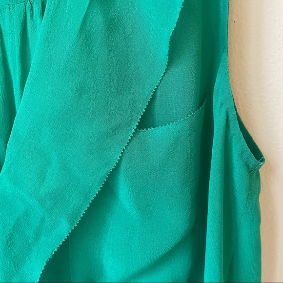 Aritzia Babaton Kelly Green Silk Top | Size XXS - Picture 3 of 6